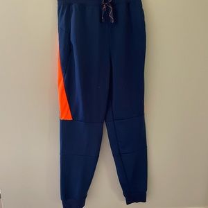 Boys Navy/orange joggers size 8